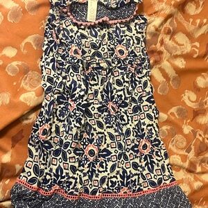 Cherokee Blue and Pink Floral Kids Casual Dress